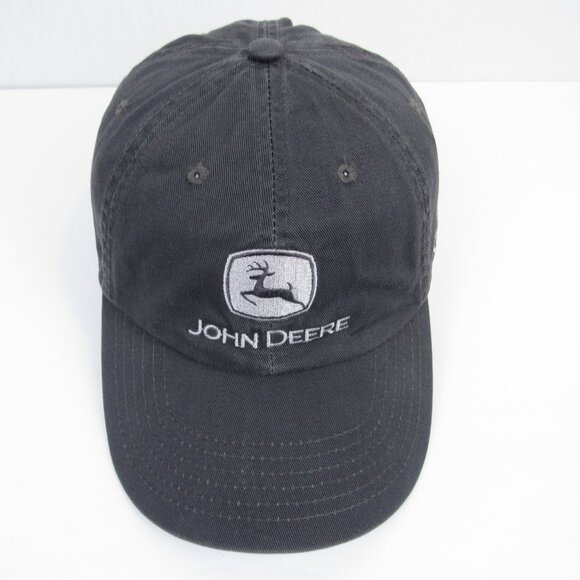 John Deere Men's Cap Gray Embroidered Logo Tractor Adjustable K-Products - Picture 2 of 15
